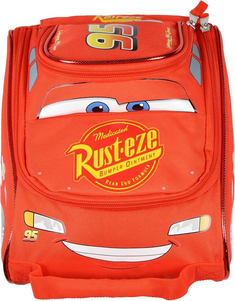 Bio World Disney Cars Lunch Box Lightning McQueen Built Up 3-D Race Car Lunch Bag Tote - Image 3