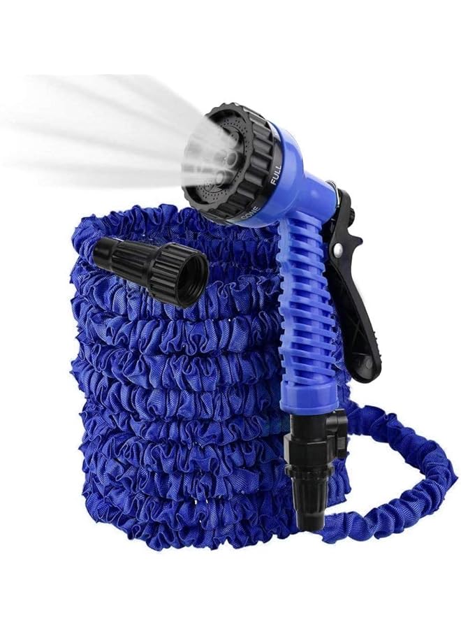 Al Safi Stretch Flexible Water Hose Up To 7.5 Meters Long With Faucet Blue - Image 1
