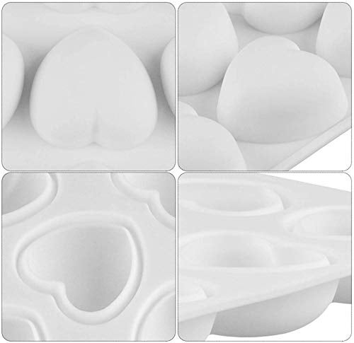 Fine Décor FINEDECOR Heart Shape Silicone Mousse Cake Mould for Baking, 3D Silicone Baking Mould Tray for Candy Pastry Chocolate Truffle Cupcake Jello Cookie Pudding Cake Decoration Mould, FD 3164 (15 Cavity) - Image 2