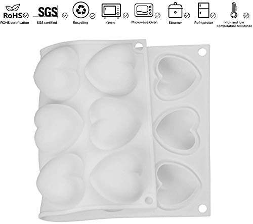 Fine Décor FINEDECOR Heart Shape Silicone Mousse Cake Mould for Baking, 3D Silicone Baking Mould Tray for Candy Pastry Chocolate Truffle Cupcake Jello Cookie Pudding Cake Decoration Mould, FD 3164 (15 Cavity) - Image 4