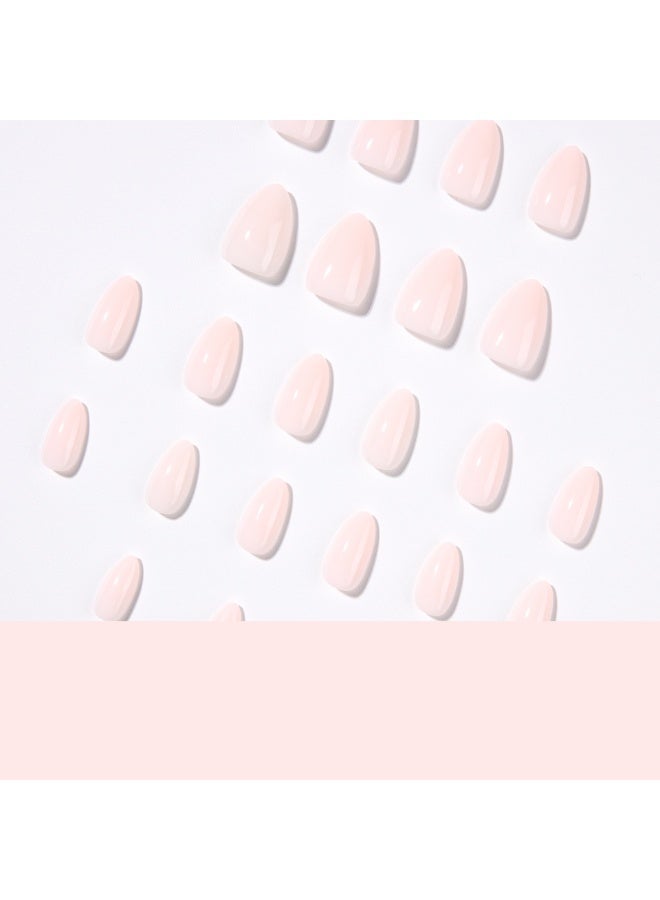 JOSQUEWNN 24PCS Press On False Nails, Simple Nude Solid Color Almond Wearable Artificial Nails,Fake Acrylic Nails With Glue Kit. - Image 5
