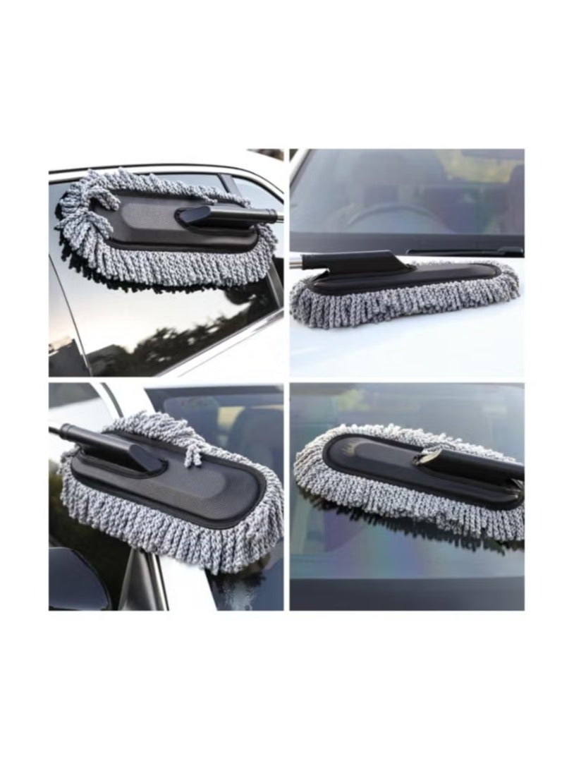 Soft Microfiber Dust Duster for Cleaning Car Window, Arabic Mop, Car Mop, Car Wiper, Car Cloth, Car Dust Duster Made of Ultra-Soft Microfiber with Extendable Handle, Car Brush Duster for Cleaning Dust Inside the Car, Multi-Purpose Brush for Interior and Exterior Car Cleaning, Made with Soft Microfiber, Handheld Vehicle Wiper, Car Squeegee, Easy-to-Clean Car Mop - Image 3