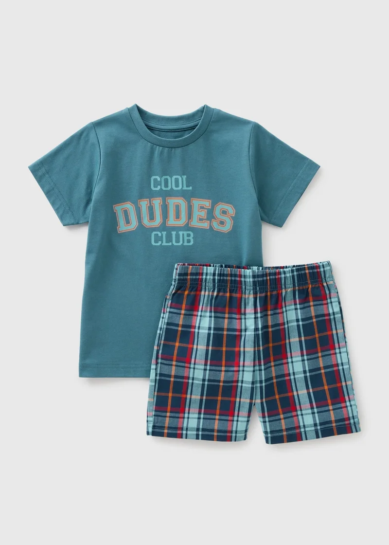 Matalan Boys Navy Cool Dudes Club Pyjama Set