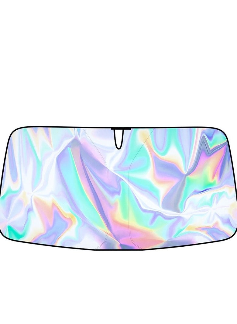 Generic Car laser sunshade for summer insulation and sunshade, a magical umbrella for car interior use with front glass  - Image 2