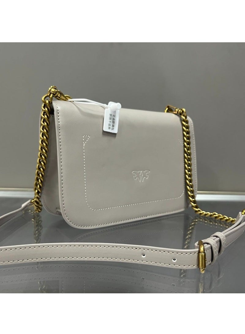 Pinko Chain Solid Color Crossbody Shoulder Bag 24*15*7cm - Image 3
