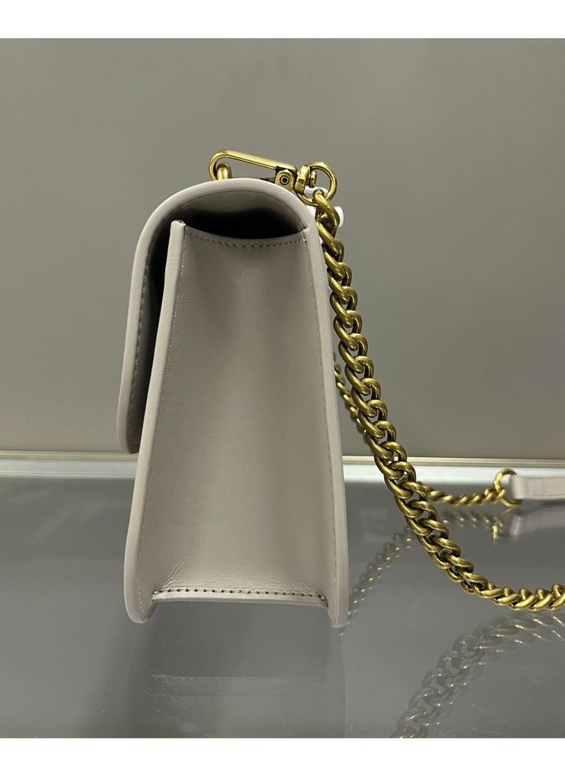 Pinko Chain Solid Color Crossbody Shoulder Bag 24*15*7cm - Image 4