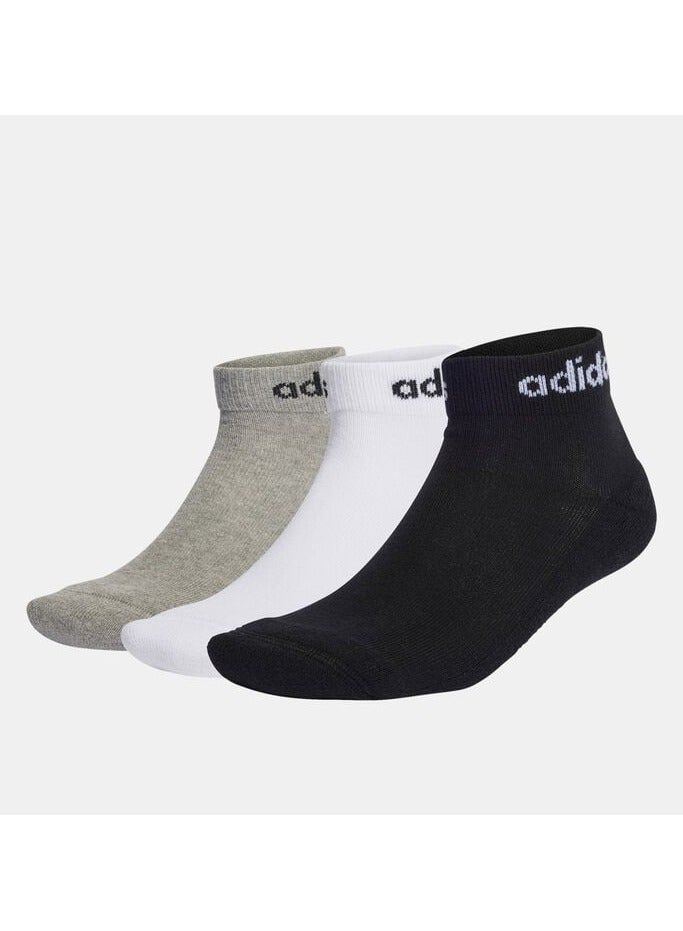Adidas Linear Ankle Cushioned Socks 3 Pairs 