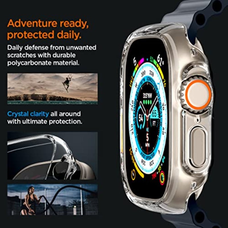غطاء حماية رفيع مناسب لساعة Apple Watch Ultra 3/2/1 مقاس 49 ملم - غطاء نحيف وخفيف الوزن ومقاوم للخدش من البولي كربونات - Image 5