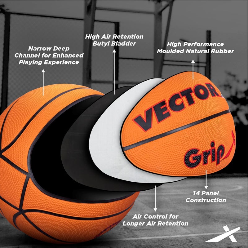 VECTOR X GRIP X 16 Panel Professional Grip Basketball - Image 5