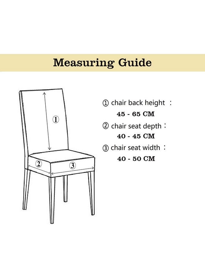 Styleys Styleys Elastic Chair Cover Stretch Removable Washable Short Jacquard Dining Chair Cover Protector Seat Slipcover (Pack of 6, Light Grey, JTMC9)  - Image 3