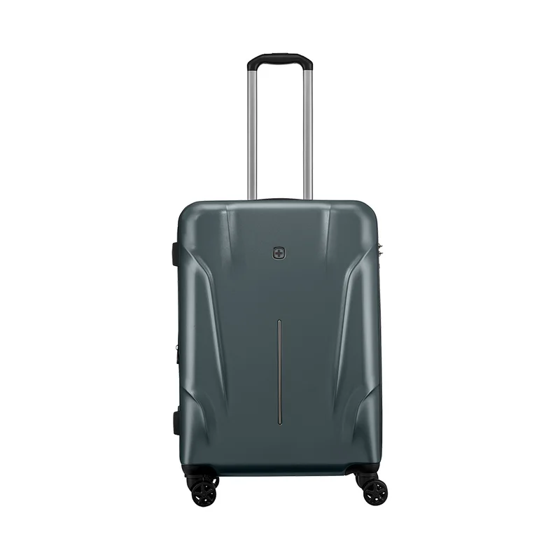 Wenger Wenger Ryon 68cm Medium Travel Suitcase with Smooth 4 Double Spinner Wheels, TSA Lock & Durable Hard Shell - Shark
