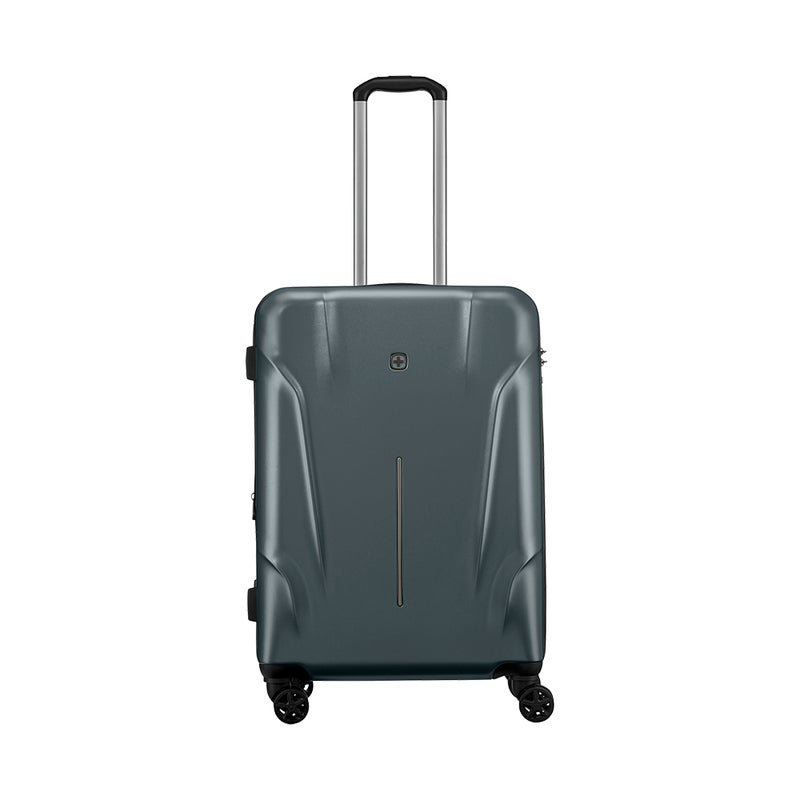 Wenger Ryon 68cm Medium Travel Suitcase with Smooth 4 Double Spinner Wheels, TSA Lock & Durable Hard Shell - Shark - Image 2