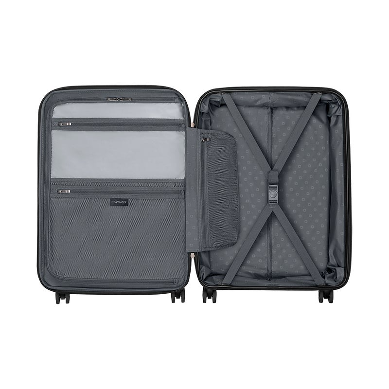 Wenger Ryon 68cm Medium Travel Suitcase with Smooth 4 Double Spinner Wheels, TSA Lock & Durable Hard Shell - Shark - Image 3