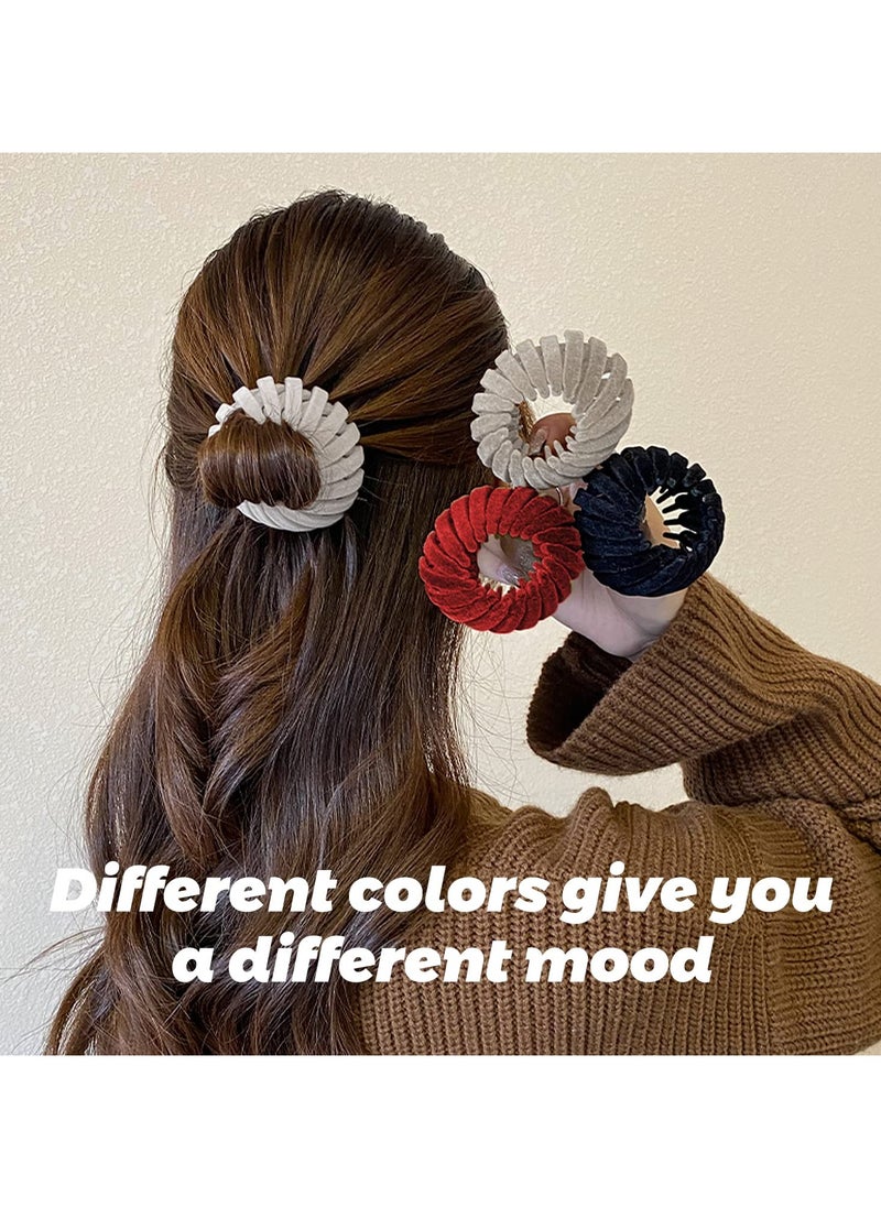Goolsky 3pcs Hair Clip, Hair Accessories for Women,Hair Ties Hair Bun Maker Scrunchies for Thick Thin Hair,Hair Clips for Women,Ponytail Holders  - Image 2