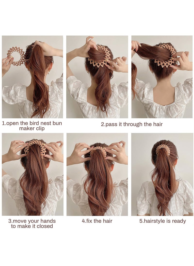 Goolsky 3pcs Hair Clip, Hair Accessories for Women,Hair Ties Hair Bun Maker Scrunchies for Thick Thin Hair,Hair Clips for Women,Ponytail Holders  - Image 5