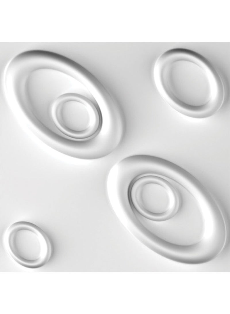 3D Panels For Walls [12 Pieces] Each Panel is [50x50cm] in Size, Made Of Plant Fibers, interior Decoration, Accepts Paint With Paint And is Moisture Resistant.