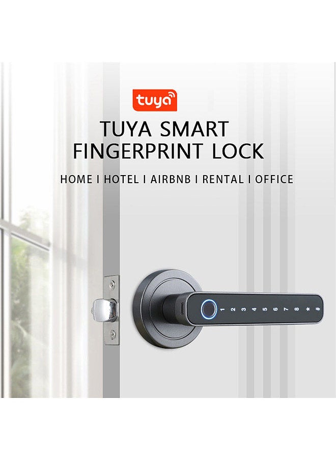 WAFU Fingerprint Door Lock 4 Unlocked Ways tuya BT Connection APP Unlock Password Unlocking for Homes Apartments