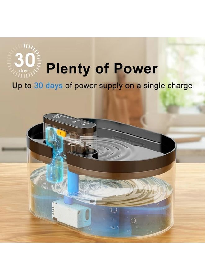 Blue Automatic Cat Water Fountain 2 2L With Filter Wireless Pet Dispenser - Image 4