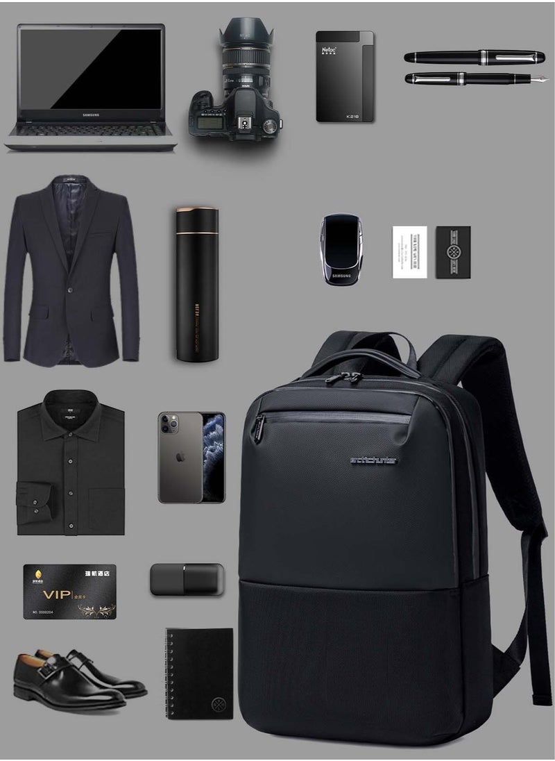 ARCTIC HUNTER - Business Travel Backpack, Casual School Book Bag with Laptop and Tablet Compartment for Men, Black - Image 1