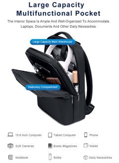 ARCTIC HUNTER Business Travel Backpack, Casual School Book Bag with Laptop and Tablet Compartment for Men, Black  - Image 4