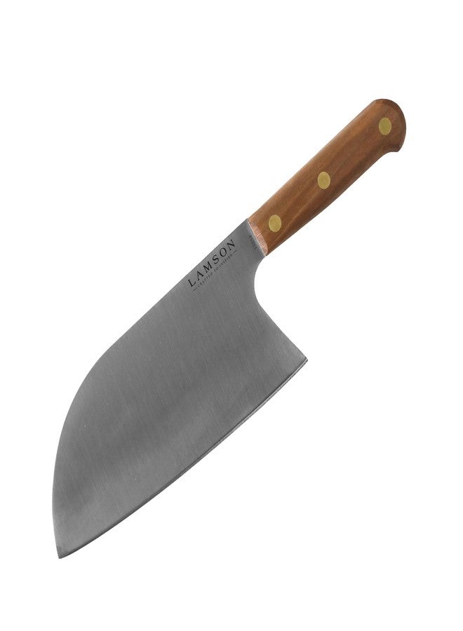 Lamson 8" Chinese Santoku Cleaver with Classic Walnut Handle - Image 1