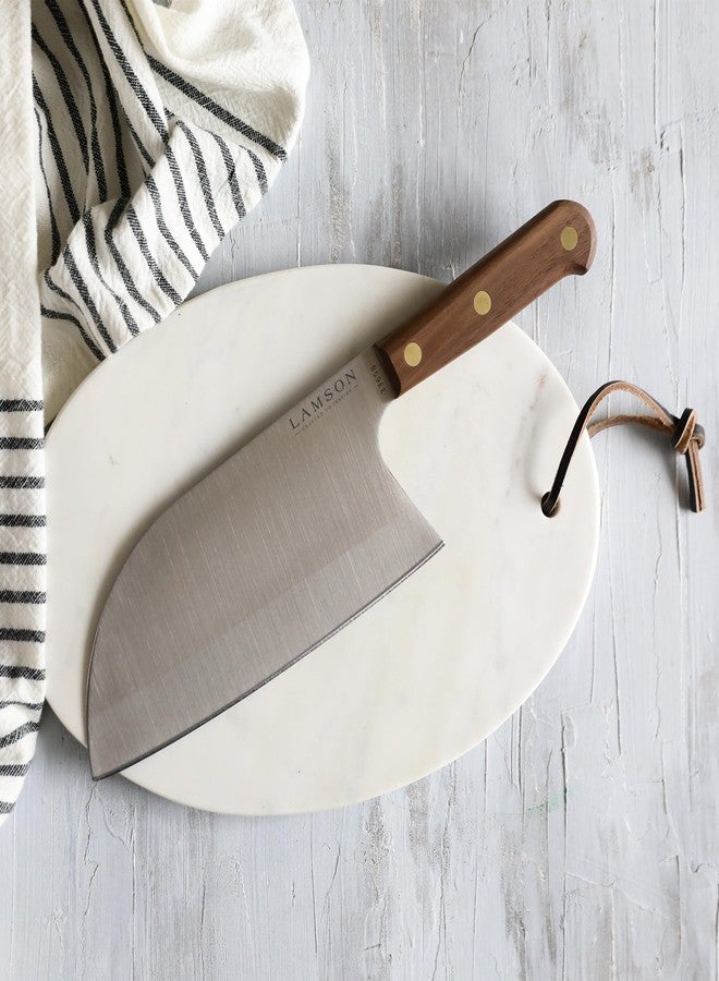 Lamson 8" Chinese Santoku Cleaver with Classic Walnut Handle - Image 2
