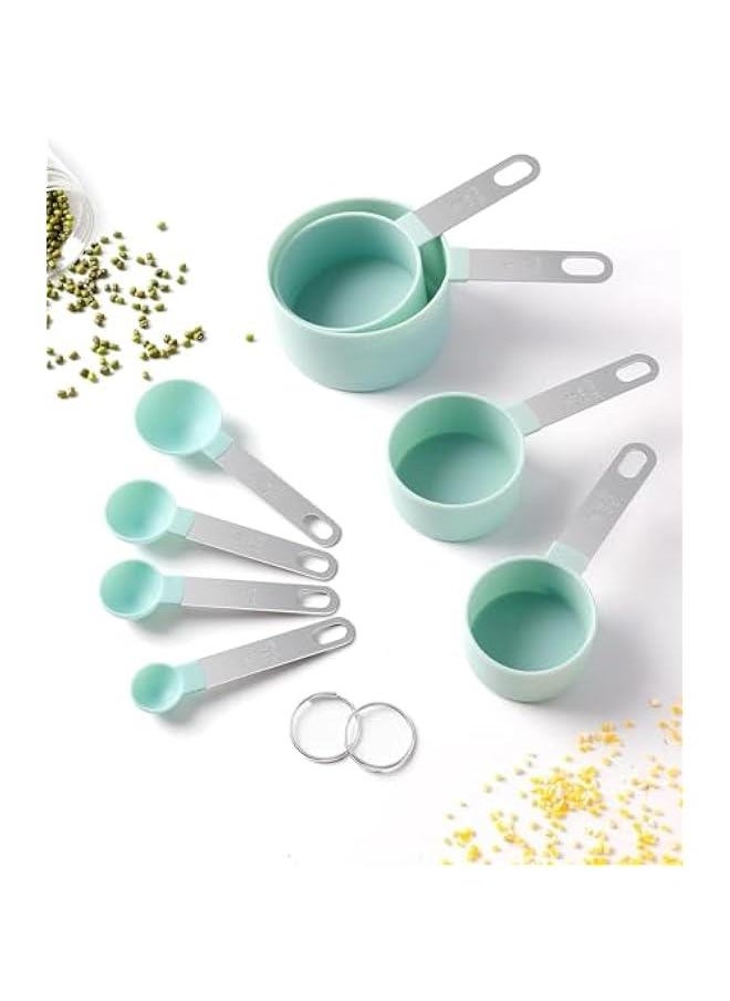 HOOKOR Measuring Cups and Spoons Set of 8 Pieces, nesting measuring cups for Measuring Dry or Liquid Ingredients, Stainless Steel Handle, Kitchen Gadgets for Cooking & Baking  - Image 3