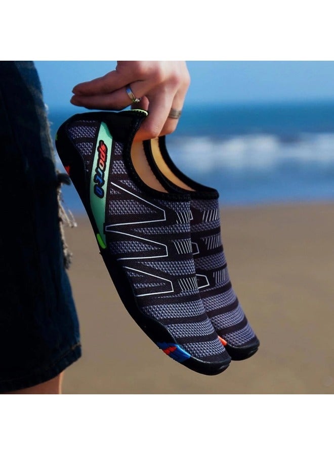 Beach Water Shoes for Women and Man,Slip-On And Non Slip Aqua Swimming Shoes for Pool Sea Beach Rubber Sole - Image 4