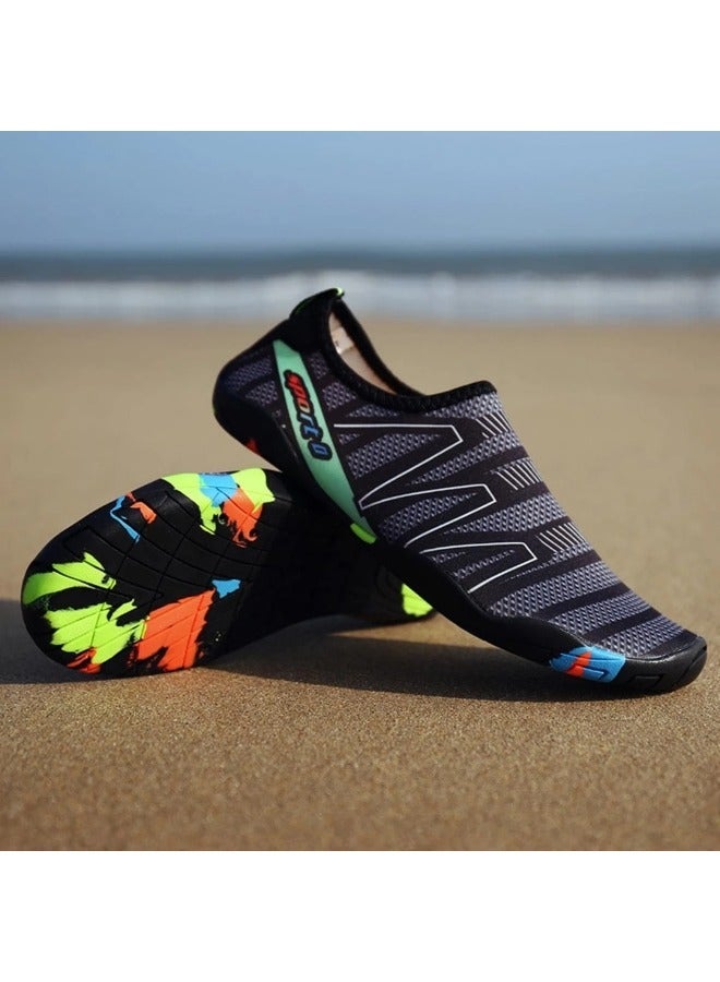 Beach Water Shoes for Women and Man,Slip-On And Non Slip Aqua Swimming Shoes for Pool Sea Beach Rubber Sole - Image 2