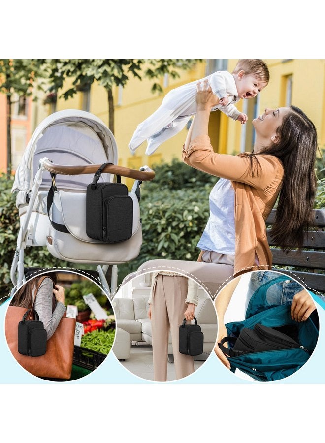 BAFASO BAFASO Insulated Breastmilk Cooler Bag with 4 Gel Ice Packs, Breastmilk Cooler Fits 6 Bags of Breastmilk, Black  - Image 5