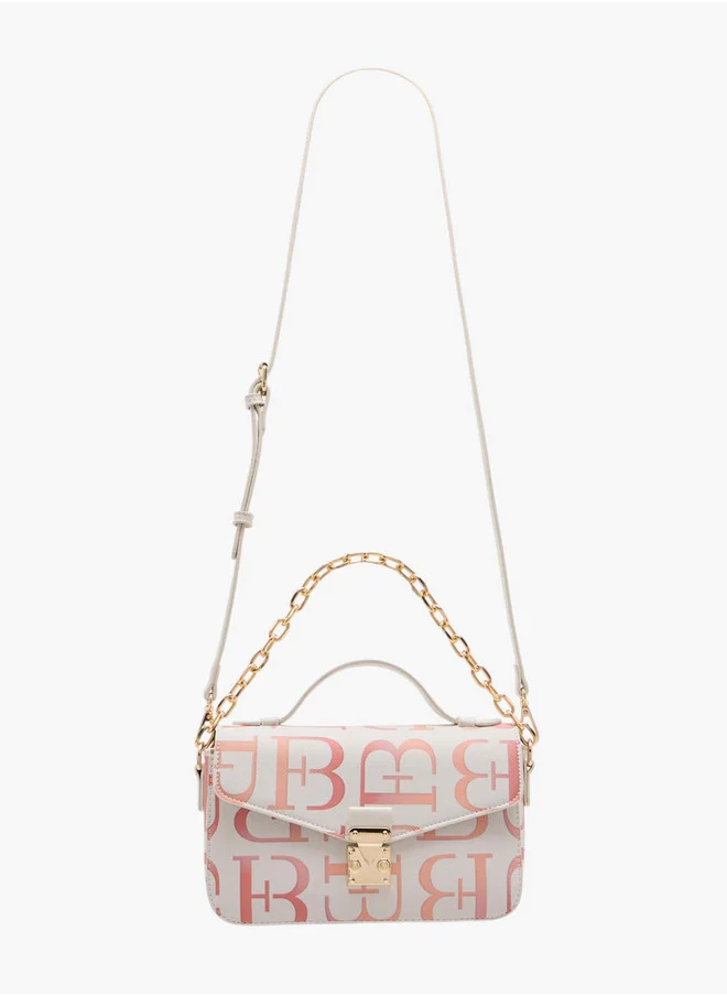 فلورا بيلا من شو إكسبرس Women's Monogram Print Crossbody Bag with Adjustable Strap and Twist Lock
