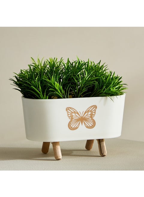 Taria Rectangular Potted Plant with Legs 14 x 14 x 8 cm