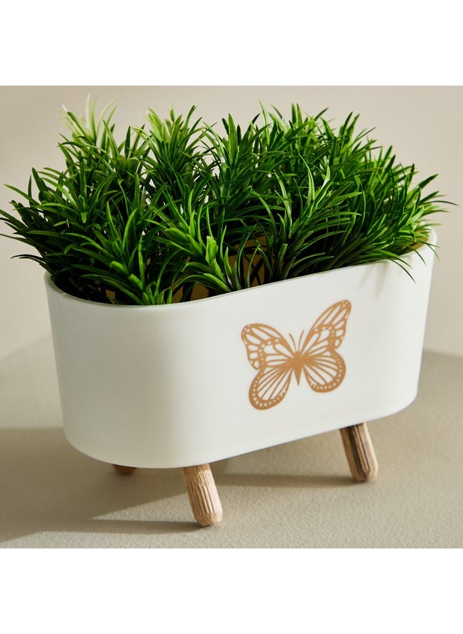 Taria Rectangular Potted Plant with Legs 14 x 14 x 8 cm