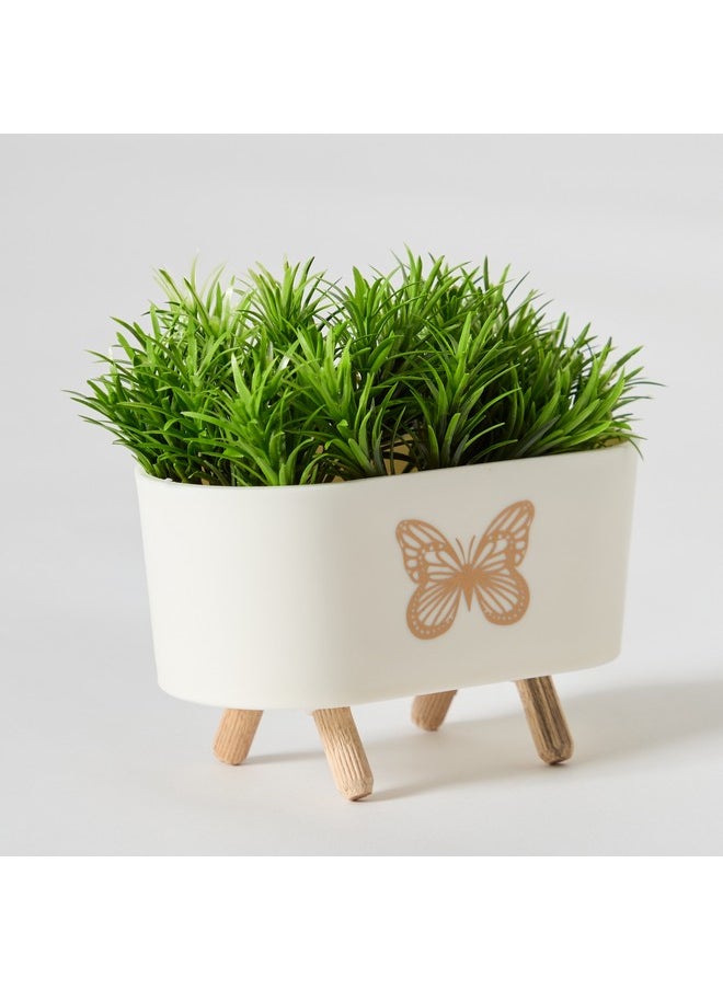Taria Rectangular Potted Plant with Legs 14 x 14 x 8 cm