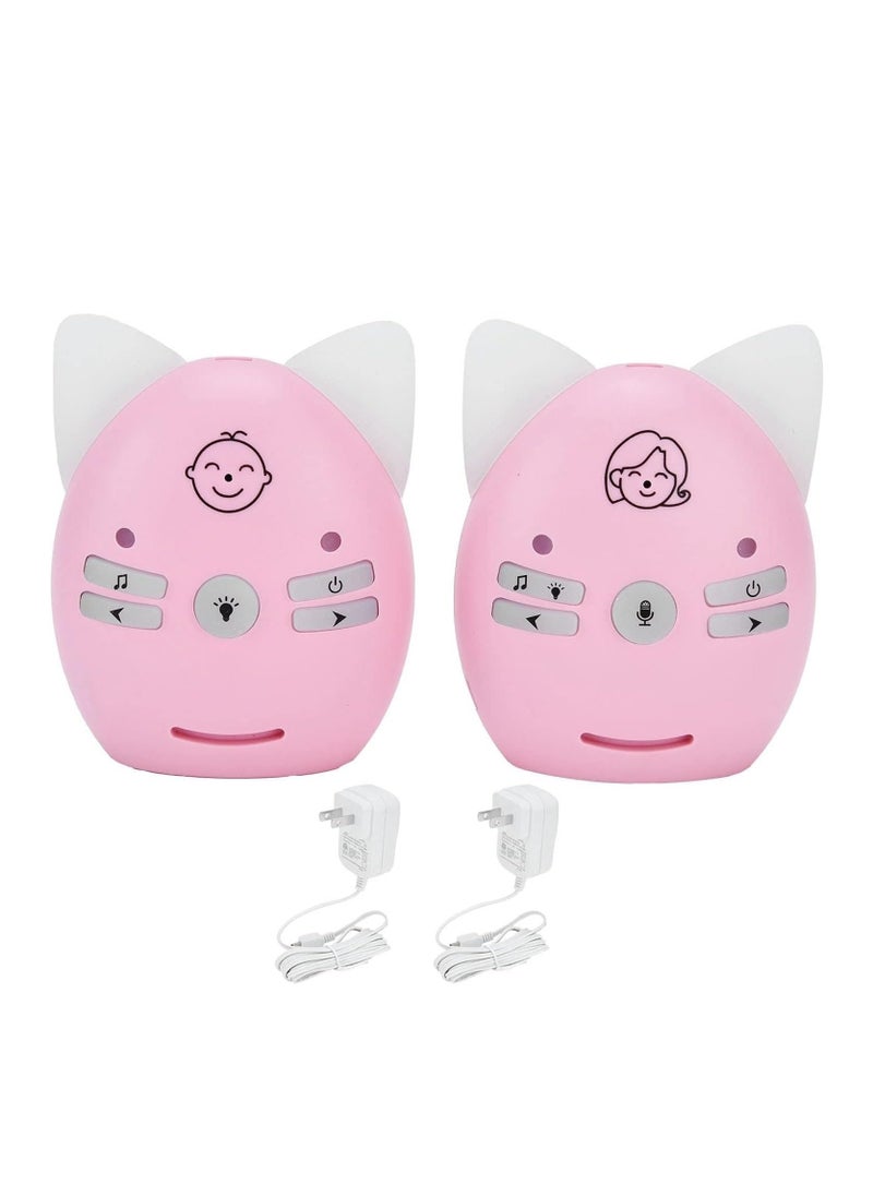 Wireless Audio Baby Monitor, Baby Walkie Talkie, Baby Desk Lamp Caretaker with 2 Way Talk, VOX Mode, Long Range up to 300m, Crystal-Clear Sound, Lullabies, Night Light, Music Play, Plug & Play