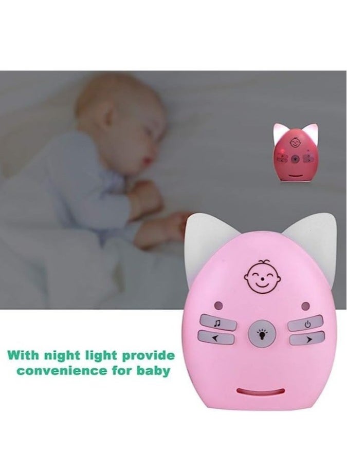 Wireless Audio Baby Monitor, Baby Walkie Talkie, Baby Desk Lamp Caretaker with 2 Way Talk, VOX Mode, Long Range up to 300m, Crystal-Clear Sound, Lullabies, Night Light, Music Play, Plug & Play