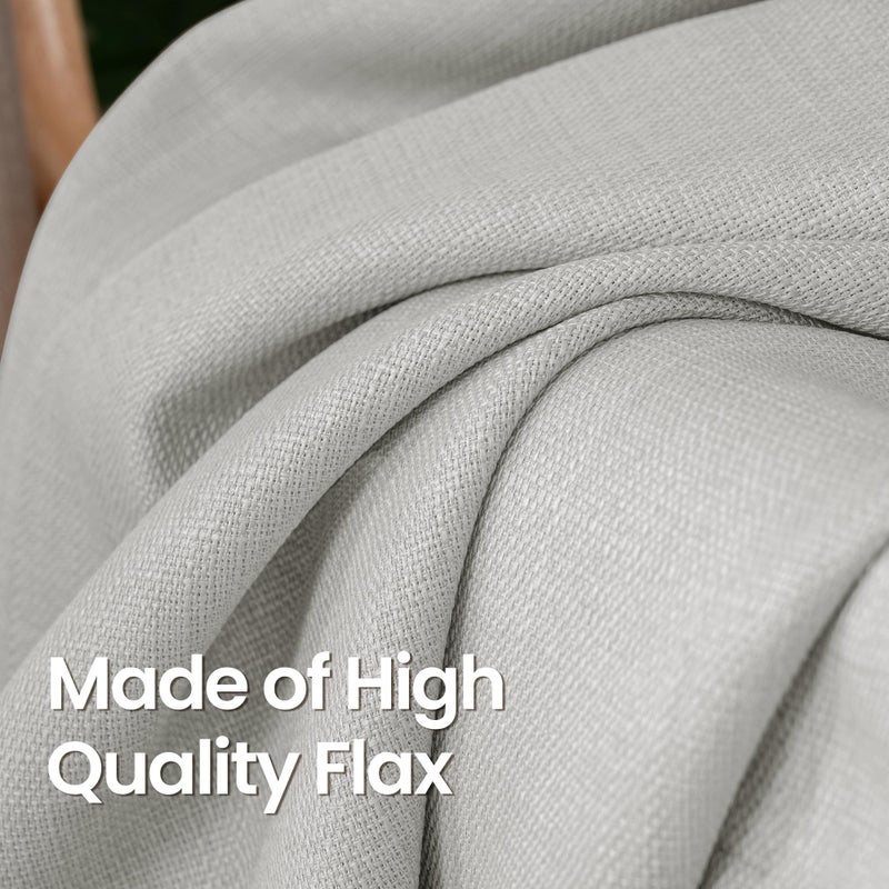 BGment 120 Inch Curtains Extra Long Curtains for Living Room  High Ceiling Floor Long Linen Look-Like Curtains Thick Burlap Textured Light Filtering Privacy Window Drapes  52 x 120 Inch  Light Grey - Image 5