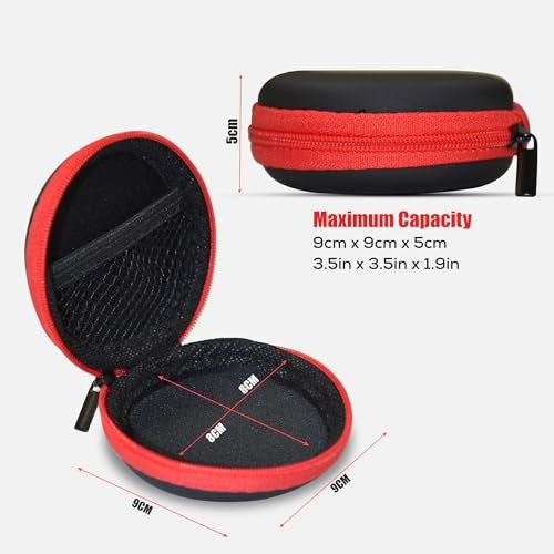 WeCool Multi-Purpose Earphone Carry Pouch with Anti Fall Mesh Inside for Carrying Pen Drives, SD Cards,-Multicolour-8CM - Image 4