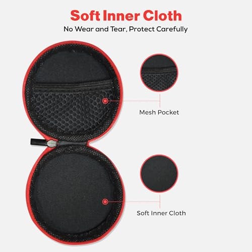 WeCool Multi-Purpose Earphone Carry Pouch with Anti Fall Mesh Inside for Carrying Pen Drives, SD Cards,-Multicolour-8CM - Image 2