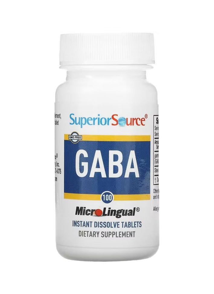 Superior Source GABA 100 mg 100 MicroLingual Instant Dissolve Tablets  - Image 1