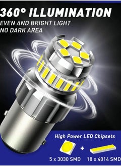 Generic 1157 LED Bulb White 6500K, 2057 2357 7528 BAY15D LED Bulbs for Backup/ Reverse Light, Tail Light, Brake Light, 300% Brighter Canbus Ready Plug and Play LED Bulbs, Pack of 2  - Image 4
