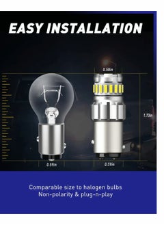 Generic 1157 LED Bulb White 6500K, 2057 2357 7528 BAY15D LED Bulbs for Backup/ Reverse Light, Tail Light, Brake Light, 300% Brighter Canbus Ready Plug and Play LED Bulbs, Pack of 2  - Image 5