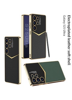 GKK Luxury Leather Case for Samsung Galaxy S25 Ultra (2025) ,Electroplated Ultra-Thin, Anti-Drop, All-Round Protection Phone Cover Support Wireless Charging with Pen Slot Design - Pen Not Included  - Image 2