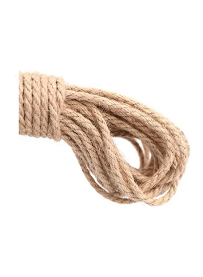 6mm Jute Rope, 66 Feet Natural Heavy Duty Brown Twine for Crafts, Cat Scratching Post, Gardening, Bundling and Hanging - Image 2