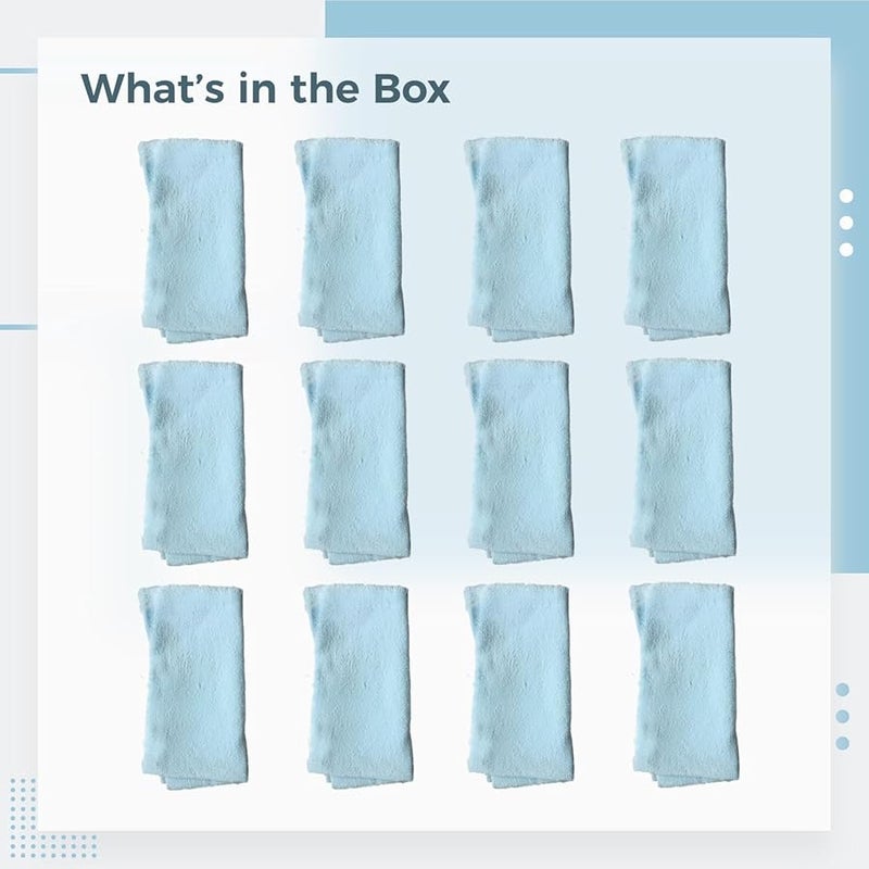 مناديل الدنيم القطني الناعم 12 قطعة 16.5 × 16.5 بوصة حواف مهدبة بوهو ملونة - Image 3