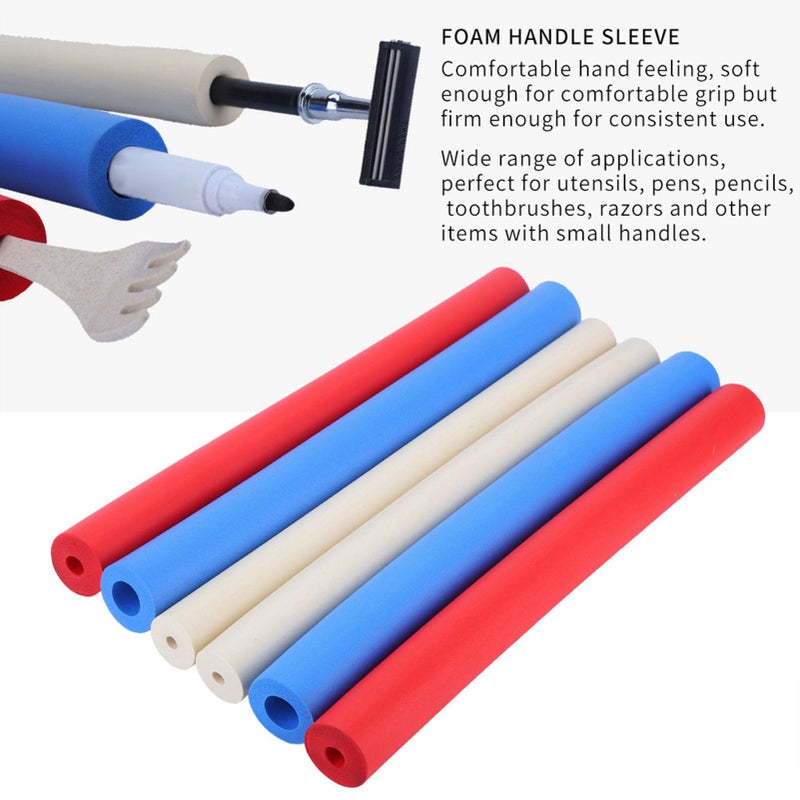 Non Slip Foam Handle Covers 6PCS Multicolor For Kitchen Utensils Pens Soft Grip Sleeves - Image 3
