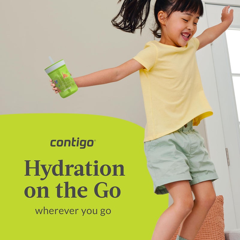 Contigo Kids’ Leighton Straw Tumbler with Spill-Proof Lid, 14 Oz., 2-Pack - Image 5