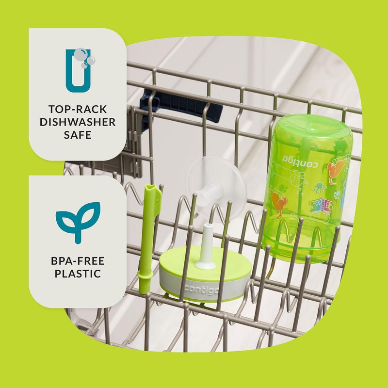 Contigo Kids’ Leighton Straw Tumbler with Spill-Proof Lid, 14 Oz., 2-Pack - Image 3