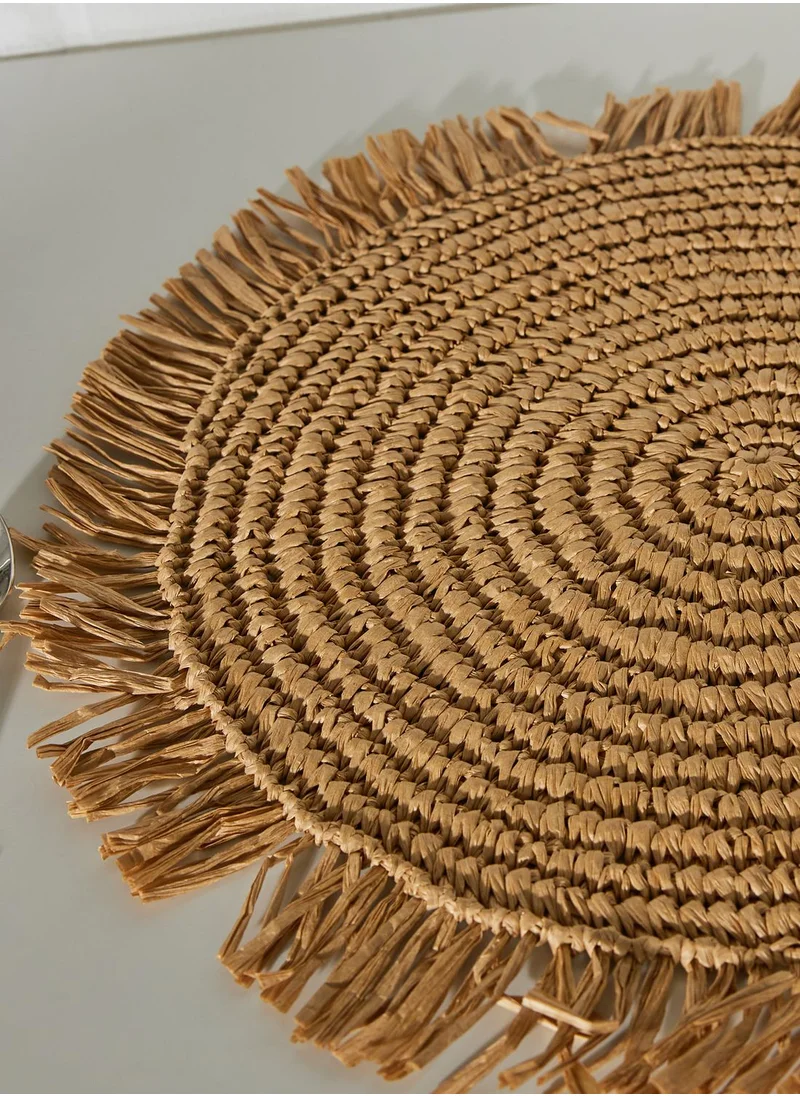 آيرا Seagrass Round Placemat With Frills