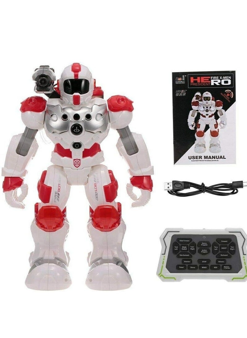 Remote Control Robot Infrared with Programmable Gesture Sensing | Walking Dancing Shooting Intelligent Rc Robocop Top for Boys Girls Kids